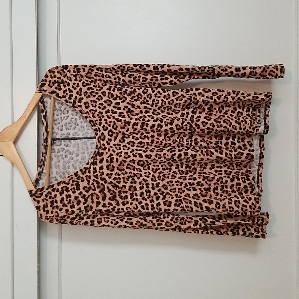 INC Leopard Print Long Sleeved Top